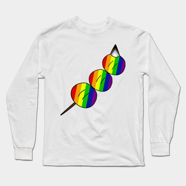 Pride month all inclusive flag LGBTQ+ Dango Long Sleeve T-Shirt by emilyanime1351